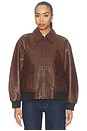 view 2 of 5 The Flight Jacket in Mahogany