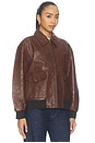 view 4 of 5 The Flight Jacket in Mahogany