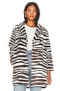 view 1 of 5 Vintage Zebra Coat in Vintage Zebra