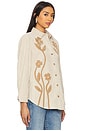 view 2 of 4 The Floral Applique Suede Jacket in Tonal Desert Tan