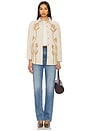 view 4 of 4 The Floral Applique Suede Jacket in Tonal Desert Tan