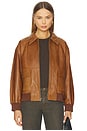 view 1 of 5 The Flight Jacket in Saddle Brown