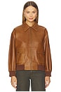 view 2 of 5 The Flight Jacket in Saddle Brown