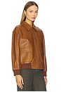 view 3 of 5 The Flight Jacket in Saddle Brown