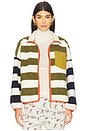 view 1 of 5 Plush Terrain Full Zip Jacket in Mixed Heritage Stripe