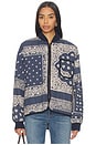 view 2 of 6 The Quilted Bomber in Navy Bandana Print