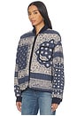 view 4 of 6 The Quilted Bomber in Navy Bandana Print