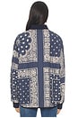 view 5 of 6 The Quilted Bomber in Navy Bandana Print