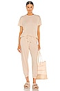view 4 of 4 The Cropped Sweatpant in Whisper Pink