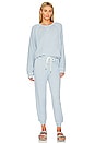 view 4 of 4 the Cropped Sweatpant in Whisper Blue