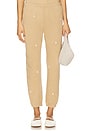 view 1 of 6 The Stadium Sweatpant With Daisy Embroidery in Khaki