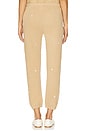 view 4 of 6 The Stadium Sweatpant With Daisy Embroidery in Khaki