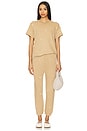 view 5 of 6 The Stadium Sweatpant With Daisy Embroidery in Khaki