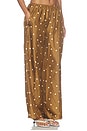 view 4 of 7 The Slouch Pintuck Pant in Copper Bubble Dot