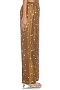 view 5 of 7 The Slouch Pintuck Pant in Copper Bubble Dot