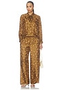 view 7 of 7 The Slouch Pintuck Pant in Copper Bubble Dot