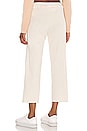 view 3 of 4 The Wide Leg Cropped Sweatpant in Washed White