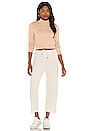 view 4 of 4 The Wide Leg Cropped Sweatpant in Washed White