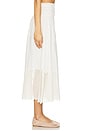 view 3 of 6 The Canary Skirt With Honeycomb Eyelet in White