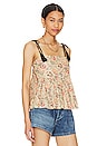 view 2 of 4 The Dainty Top in Peach Paisley Floral