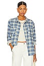 view 1 of 5 HARBOR シャツ in Bright Blue Pioneer Plaid