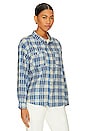 view 3 of 5 HARBOR シャツ in Bright Blue Pioneer Plaid