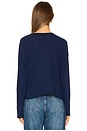 view 3 of 4 The Long Sleeve Crop Tee in True Navy