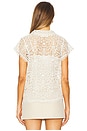 view 3 of 4 The Lattice Top With Cami in Cream