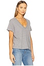 view 2 of 4 The V Neck Tee in Heather Grey