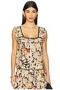 view 1 of 4 The Victorian Pleat Tank in Vintage Rose Print