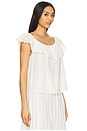 view 2 of 5 The Westport Top With Honeycomb Eyelet in White