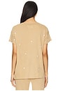 view 3 of 5 The Boxy Crew With Daisy Embroidery in Khaki