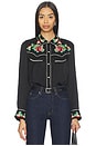 view 1 of 4 The Heirloom Rose Western Shirt in Black
