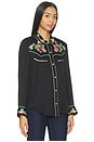 view 2 of 4 The Heirloom Rose Western Shirt in Black