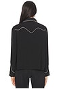 view 4 of 5 The Western Shirt in Black With Cream