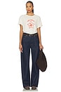 view 4 of 4 The Boxy Crew With Rodeo Star Graphic in Washed White