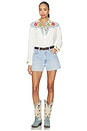 view 4 of 5 The Embroidered Western Shirt X Stetson Collab in Cream With Chambray Mix Multi