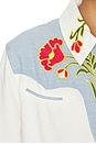 view 5 of 5 The Embroidered Western Shirt X Stetson Collab in Cream With Chambray Mix Multi