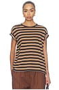view 1 of 4 The Boxy Crew in Cigar Stripe