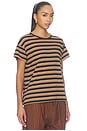 view 2 of 4 The Boxy Crew in Cigar Stripe