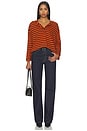 view 5 of 4 The Shrunken Henley in Hot Red Naval Stripe