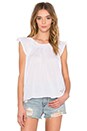 view 1 of 3 Flutter Sleeve Top in White