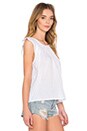 view 2 of 3 Flutter Sleeve Top in White