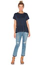 view 4 of 4 Ruffle Tee in Deep Blue