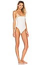 view 3 of 5 Lucy One Piece in White & Gold