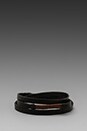 view 1 of 4 Legend Leather Triple Wrap Bracelet in Black