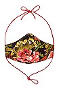 view 3 of 5 Silk Floral Mask in Red Multi