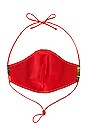 view 4 of 5 Silk Floral Mask in Red Multi