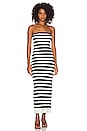 view 1 of 3 Paricia Striped Tube Maxi Dress in Ivory & Navy