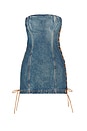 view 5 of 4 Alicia Laced Mini Dress in Nashville Suede